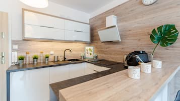 Căn hộ, nhiều giường, không hút thuốc (Turkus) | Bếp riêng | Tủ lạnh, bếp nấu, dụng cụ pha espresso, dụng cụ pha cà phê/trà