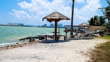 En la playa