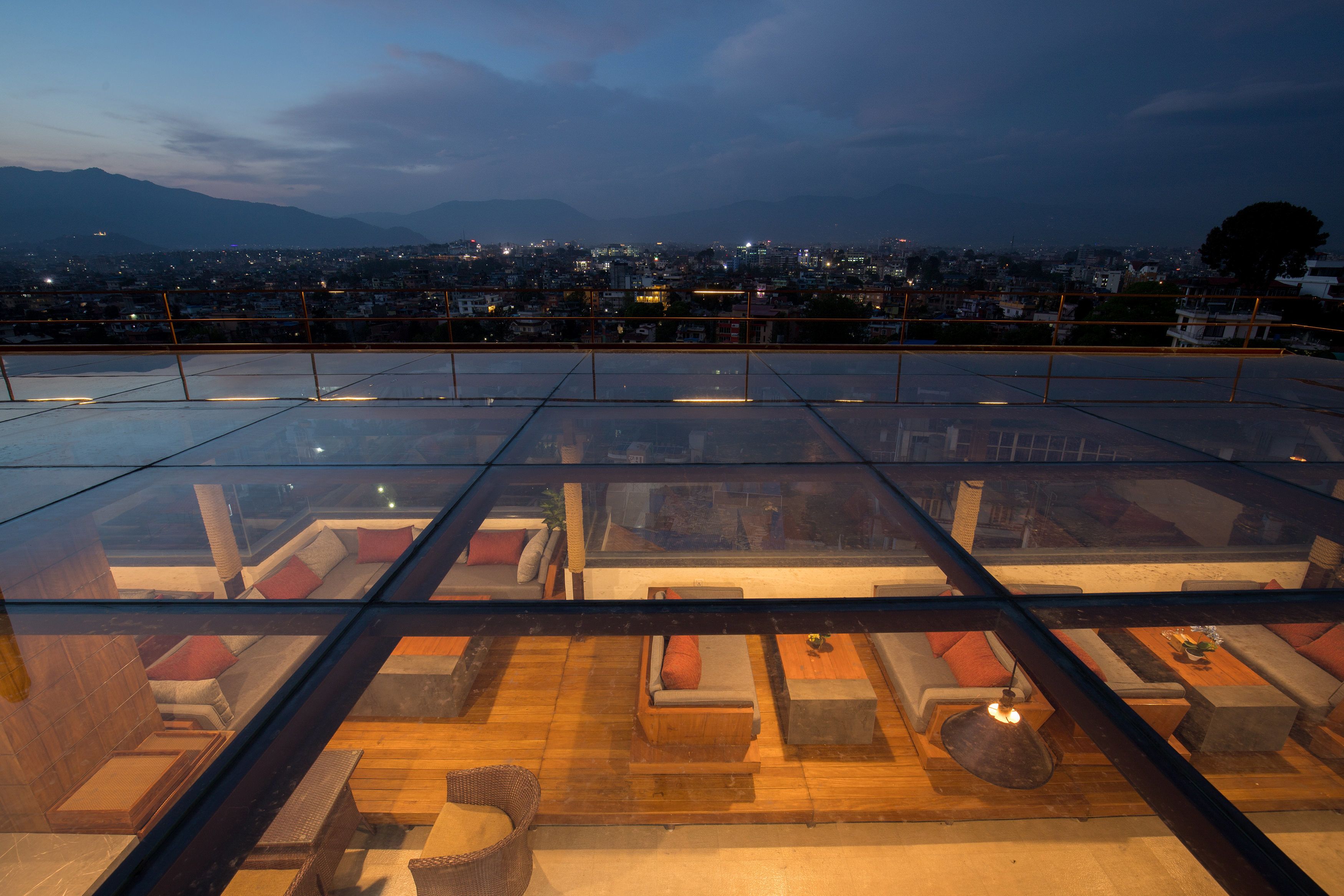 outdoor banquet area