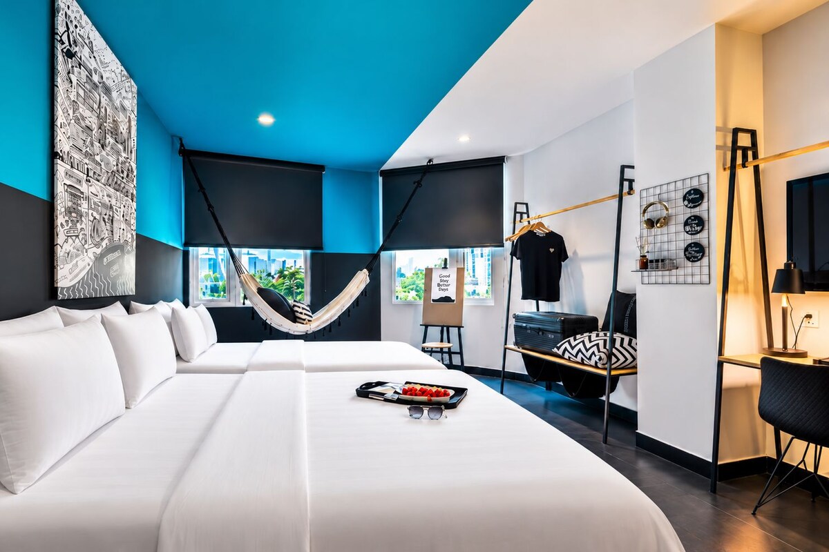 ห้องแฟมิลี่ (Nest) | เครื่องนอนระดับพรีเมียม, ผ้านวมขนเป็ด, มินิบาร์, ตู้นิรภัยในห้องพัก