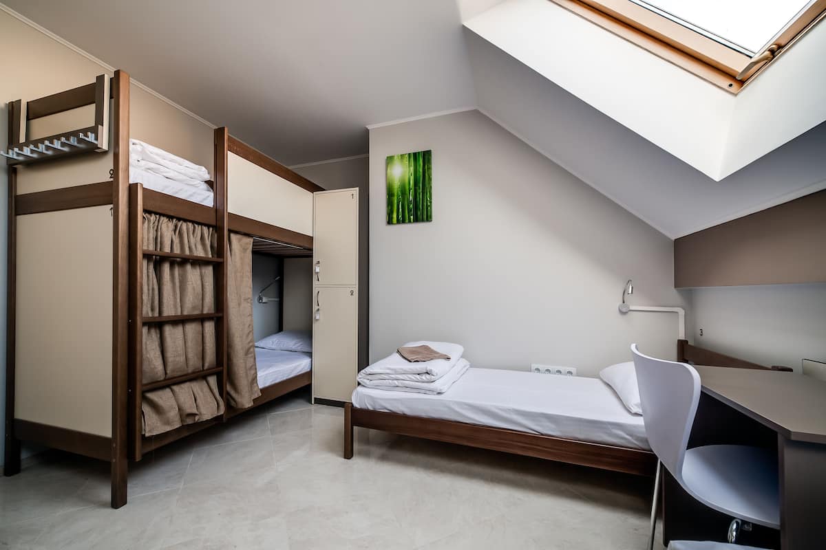 Gemeinsamer Schlafsaal, Gemischter Schlafsaal (6 beds 304) | Schallisolierte Zimmer, kostenloses WLAN, Bettwäsche