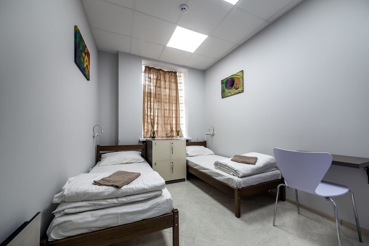 Bed in 2-Beds Male Dormitory Room (105) | Soundproofing, WiFi (free), bed sheets