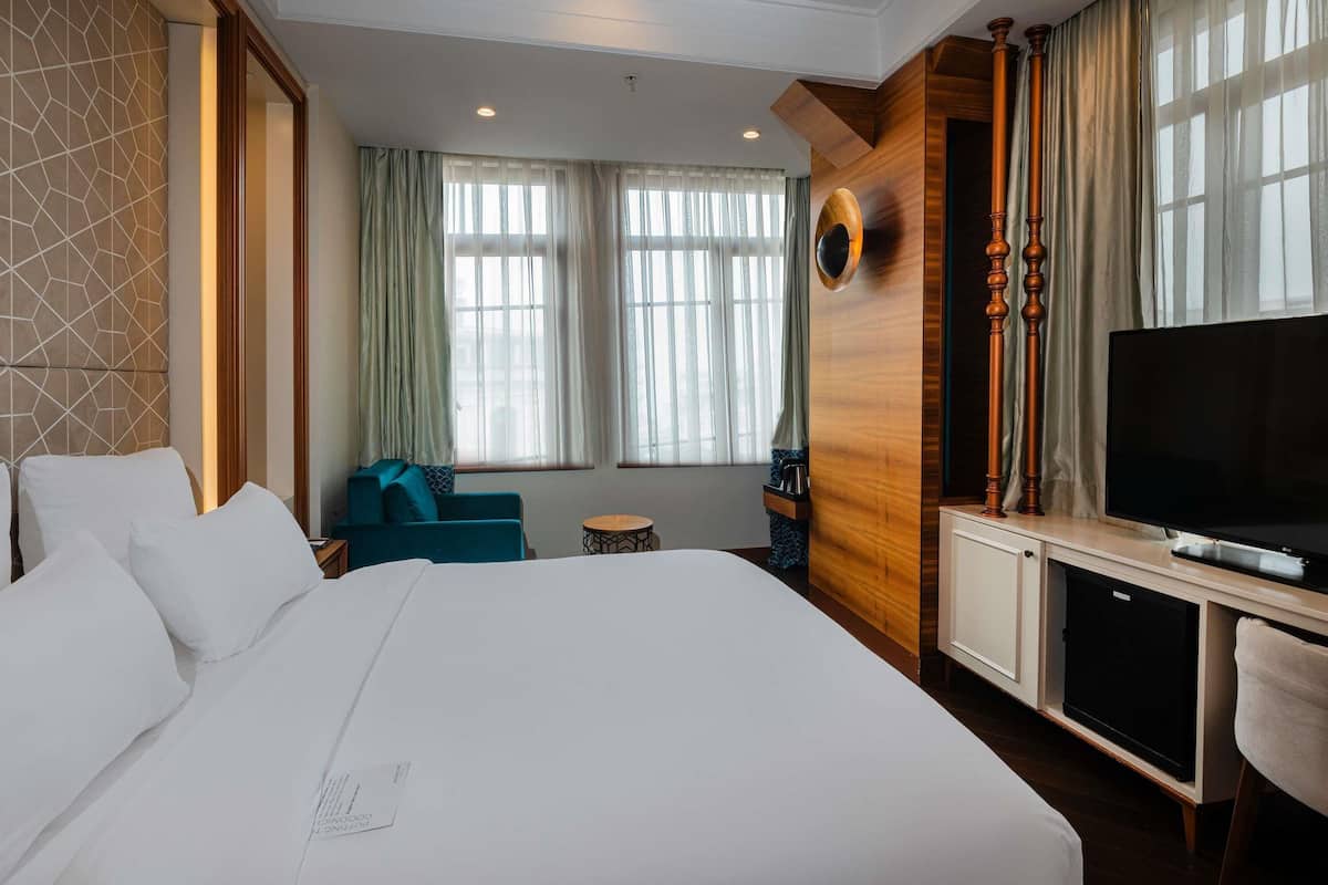 Minibar, in-room safe, desk, laptop workspace