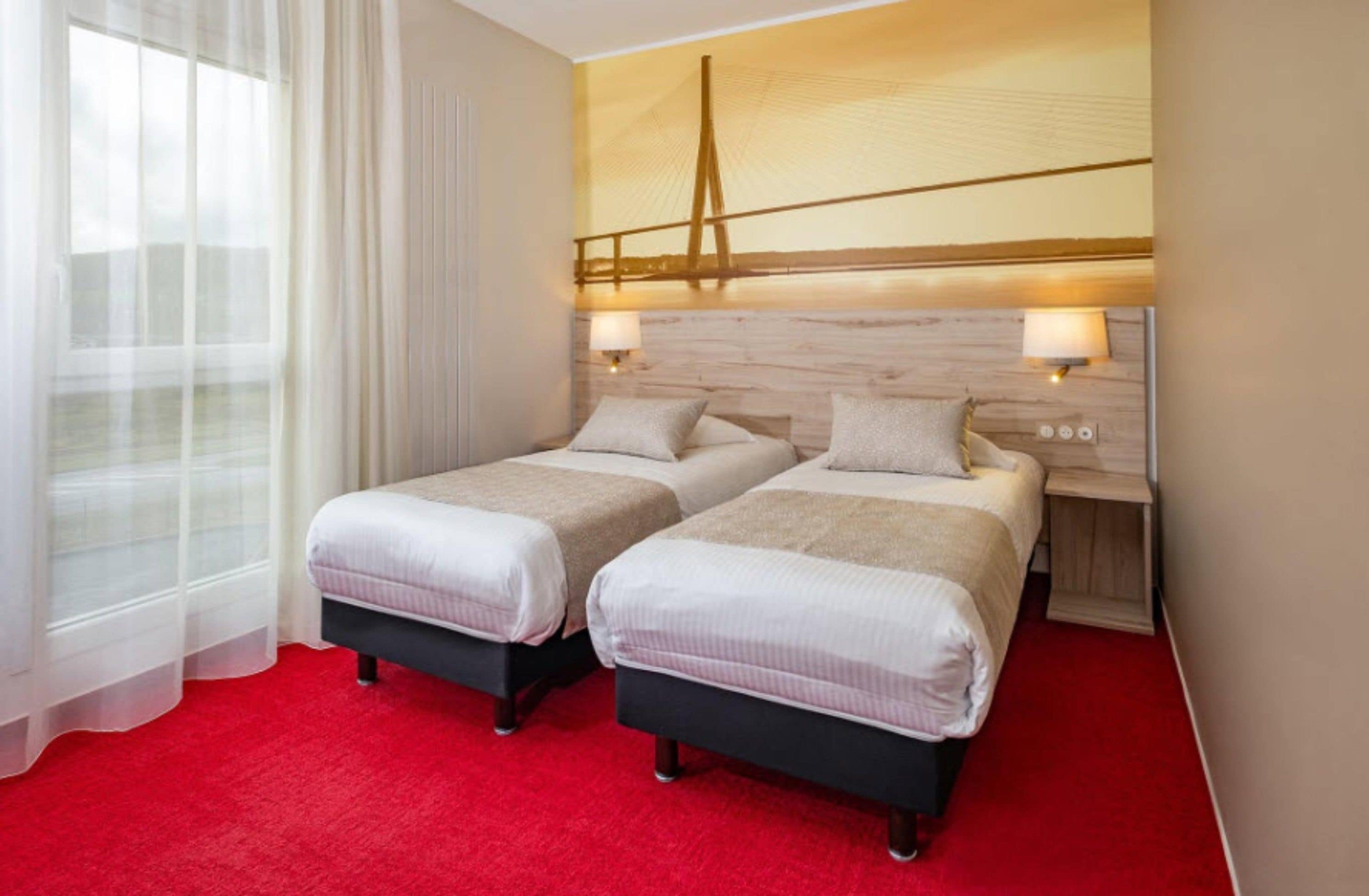 twin room | premium bedding, pillow-top beds, individually decorated