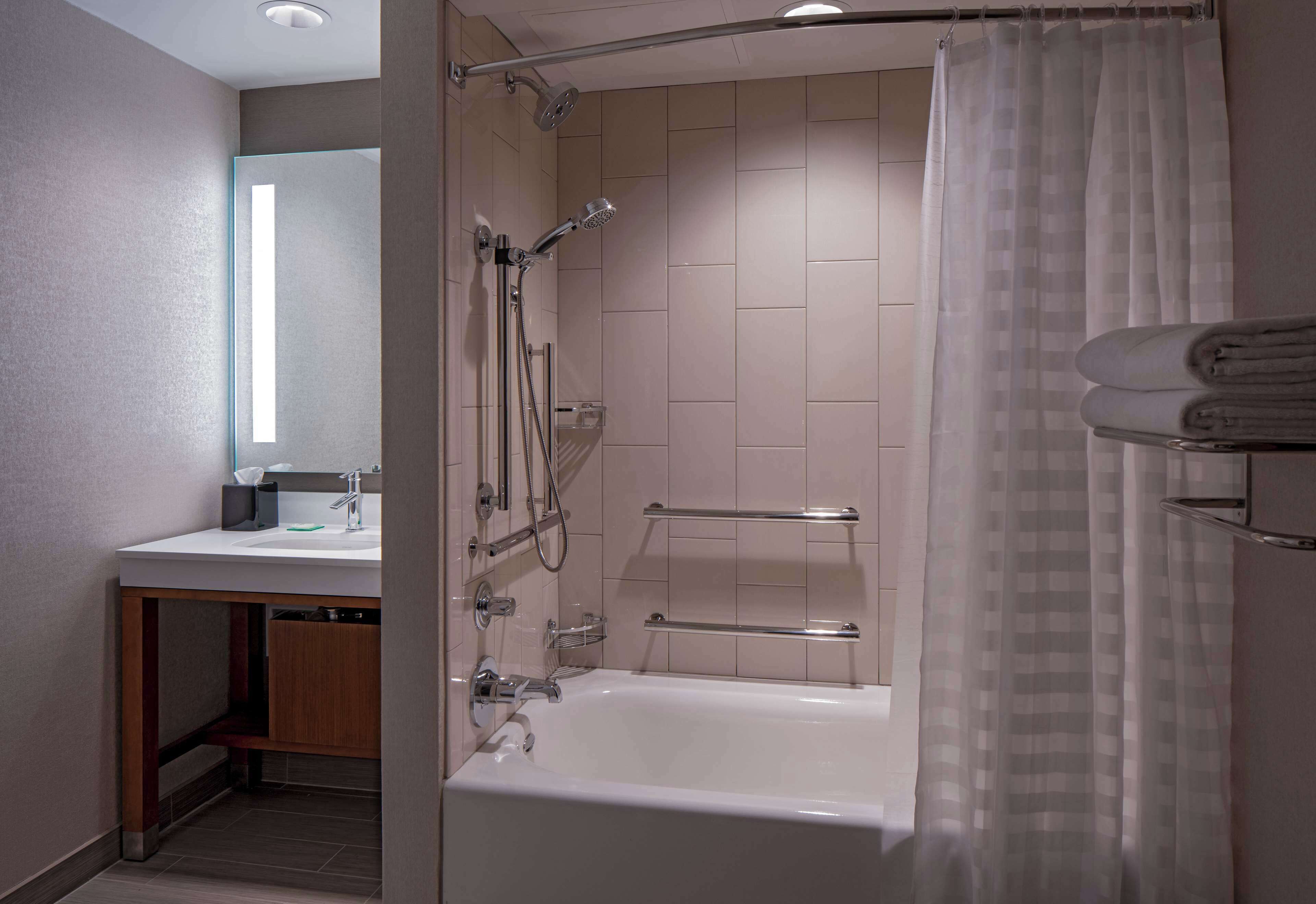 room, 2 queen beds, accessible, bathtub (shower) | bathroom | free toiletries, hair dryer, towels