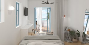 Premium bedding, free minibar items, in-room safe