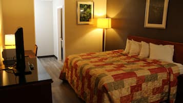 Desk, free WiFi, bed sheets