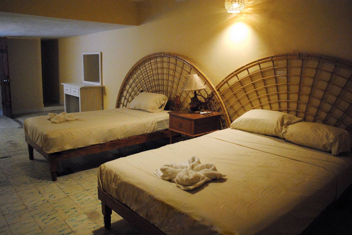 Room, 2 Double Beds, Non Smoking | Blackout drapes, iron/ironing board (on request), WiFi (free)