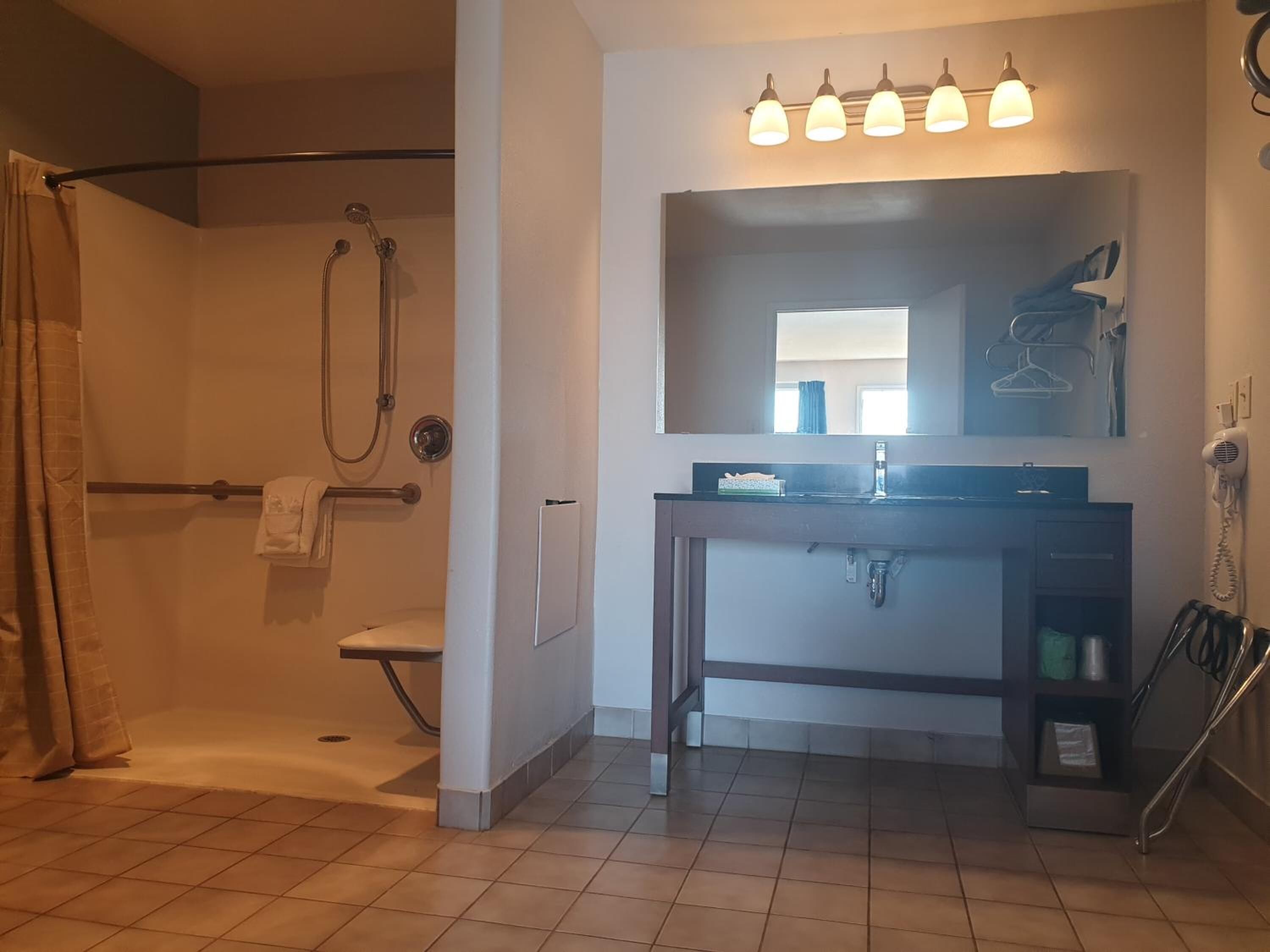 room, 1 king bed, non smoking | bathroom | shower, hair dryer, towels