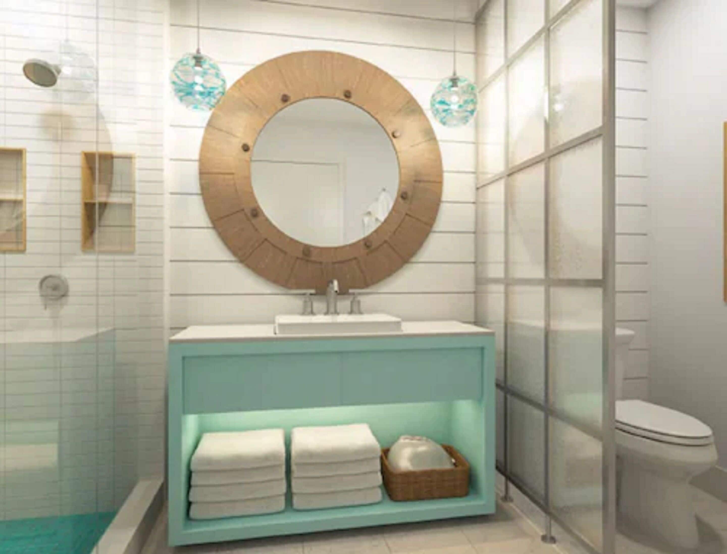 shower, designer toiletries, hair dryer, towels