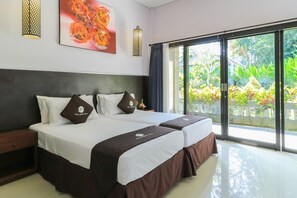 Kamar Twin Deluks | Meja kerja, Wi-Fi gratis, dan seprai linen