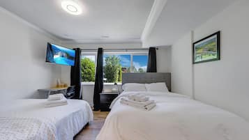 Premium bedding, down comforters, pillowtop beds, individually decorated