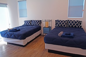 Standard Quadruple Room, 2 Double Beds, Private Bathroom | Desk, iron/ironing board, free WiFi, bed sheets