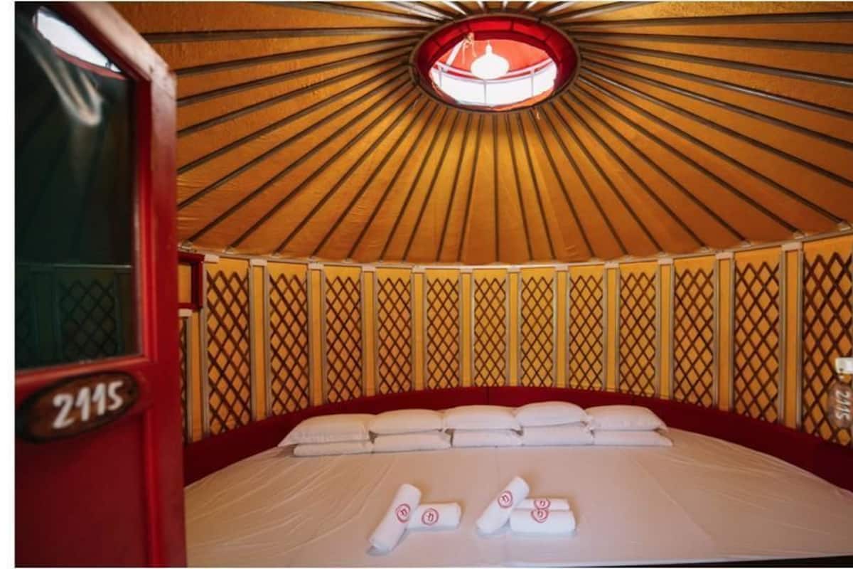 Mongolian Yurt 5 Pax | 1 bedroom, blackout drapes, iron/ironing board, free WiFi