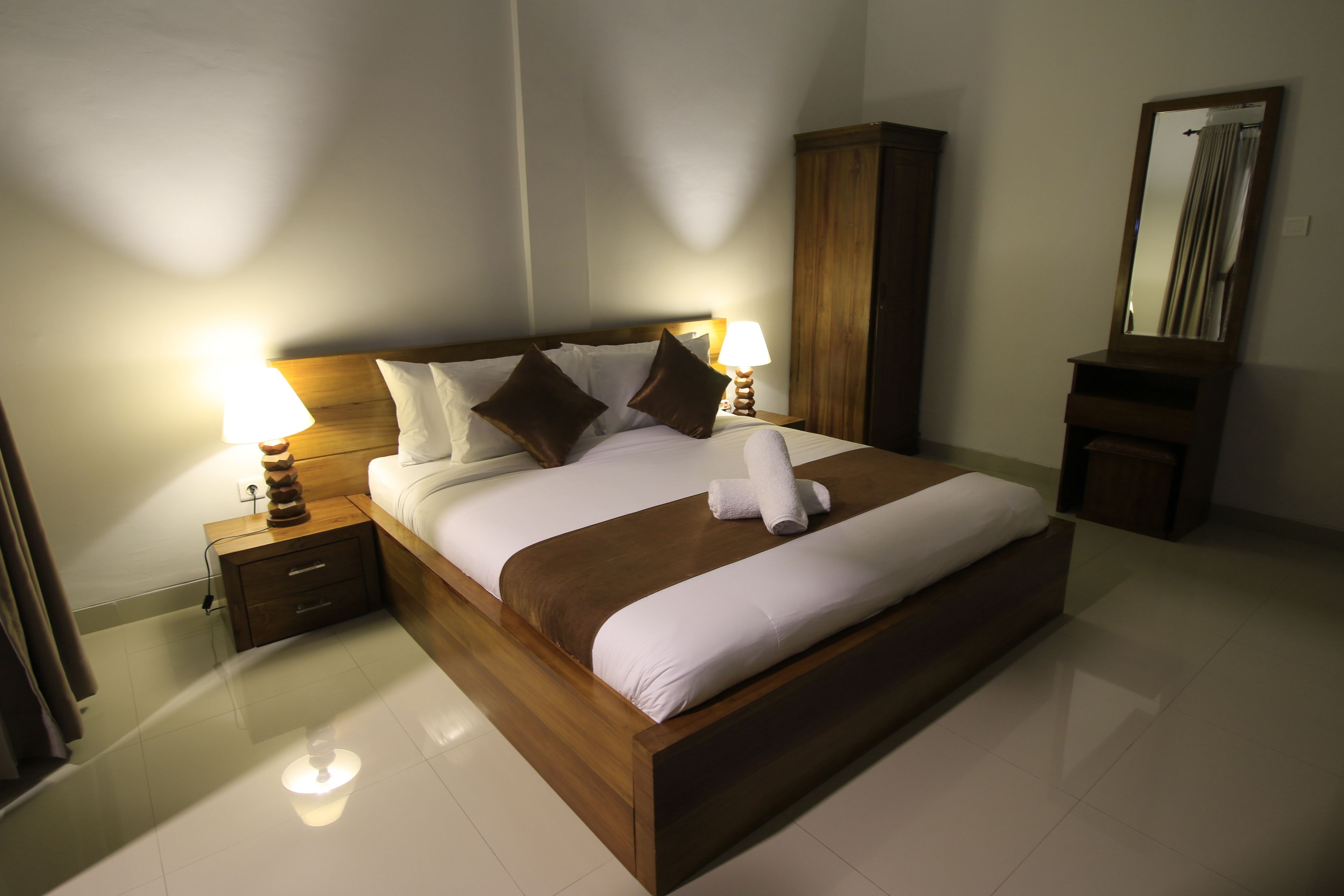 minibar, desk, laptop workspace, blackout curtains