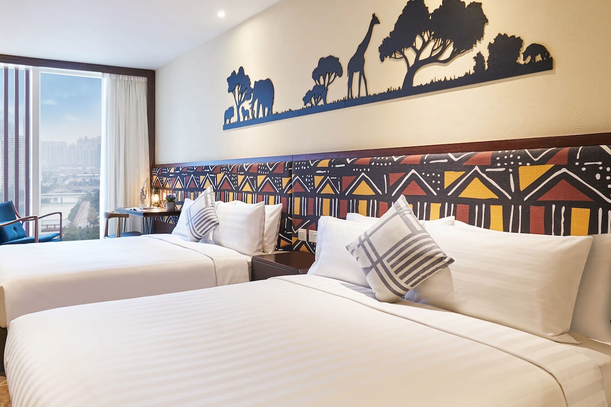 africa family room | in-room safe, blackout curtains, soundproofing, free wifi