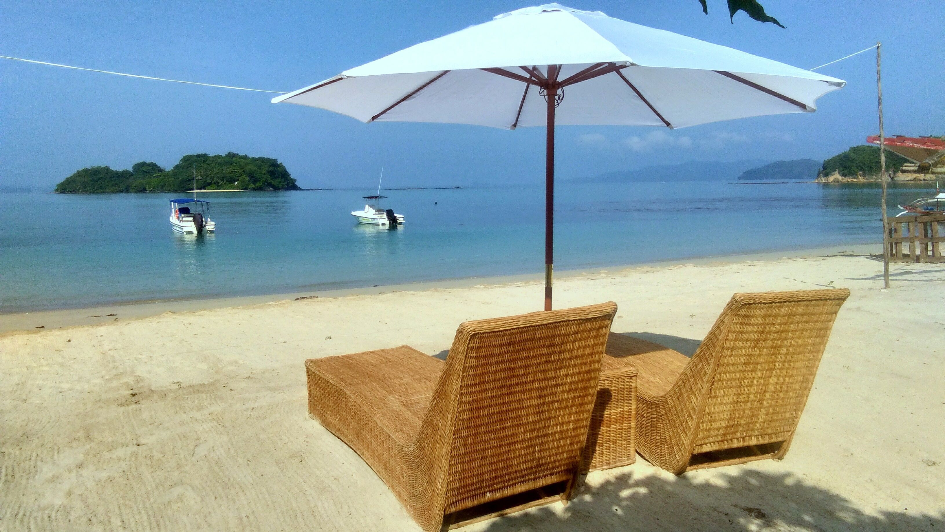 Vista a la playa o el mar