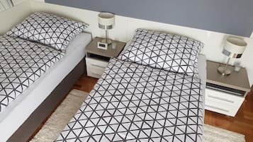 Apartamento conforto, terraço, vista para a praia | Roupas de cama antialérgicas, cortinas blackout