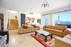 Villa, 5 Bedrooms | Living area | Flat-screen TV - Villa Alkin (Kas)