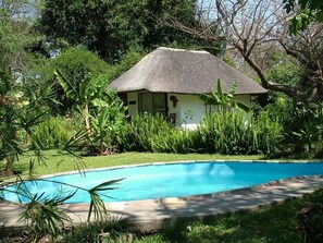 Outdoor pool, pool loungers - Caprivi River Lodge (Katima Mulilo)