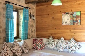 Villa, 2 Schlafzimmer, Nichtraucher, eigener Pool | Wohnbereich