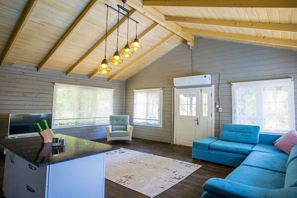 Villa, 1 Bedroom, Non Smoking, Private Pool | Living area