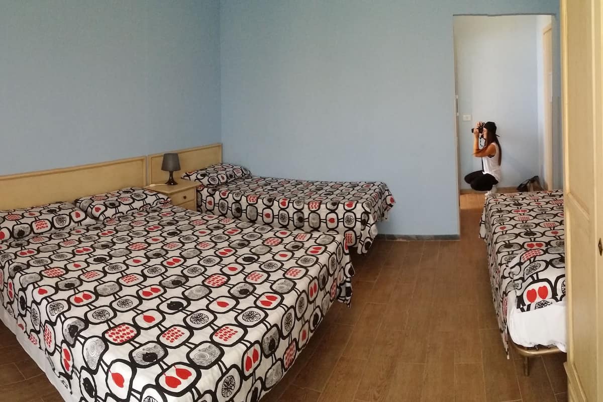 Comfort Quadruple Room, Multiple Beds, Non Smoking, City View | Frette Italian sheets, premium bedding, down comforters