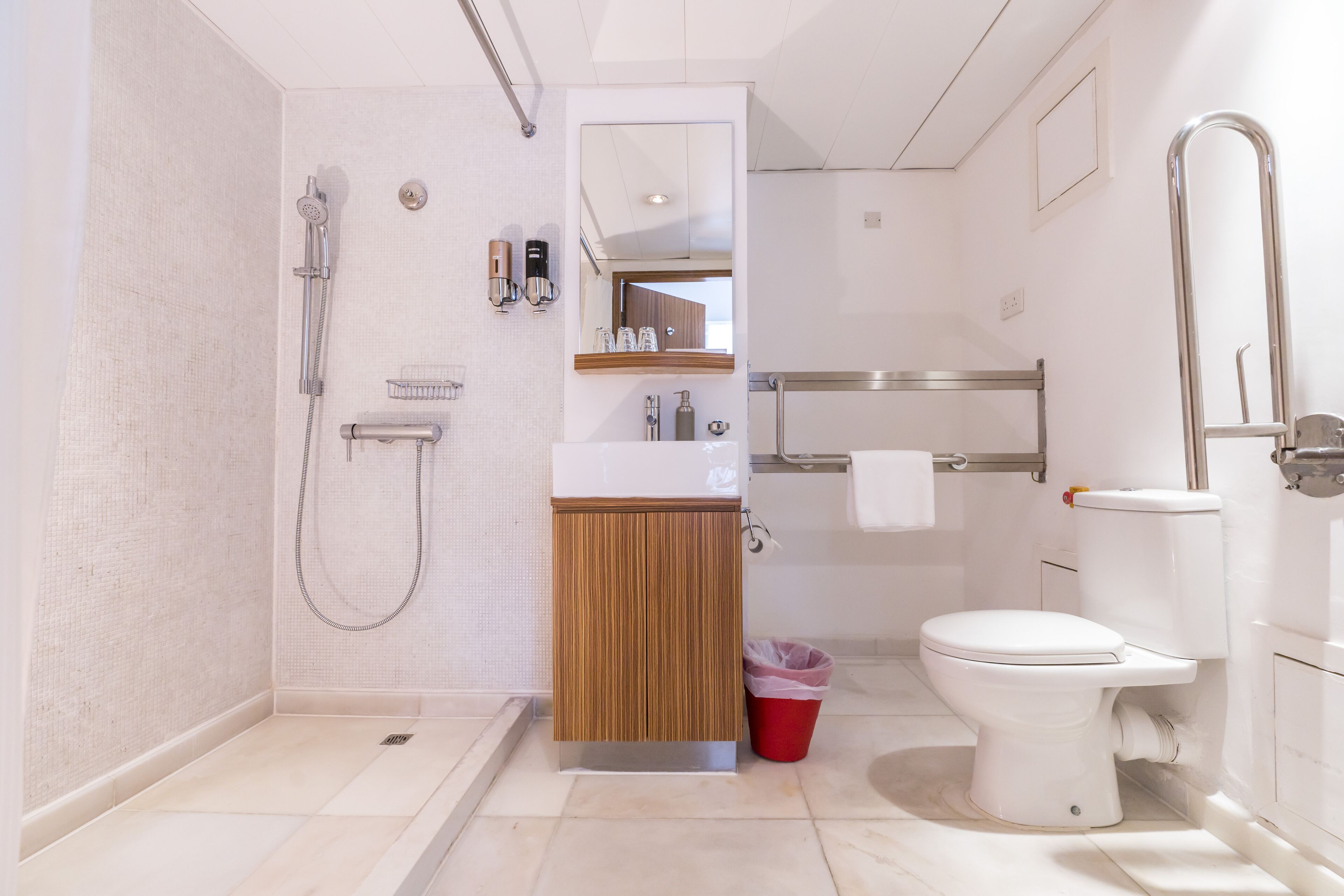 deluxe triple room | bathroom | shower, free toiletries, slippers, towels