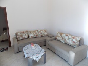 Apartment, Balcony | Living room | TV - Ylli Apartments Saranda (Sarandë)