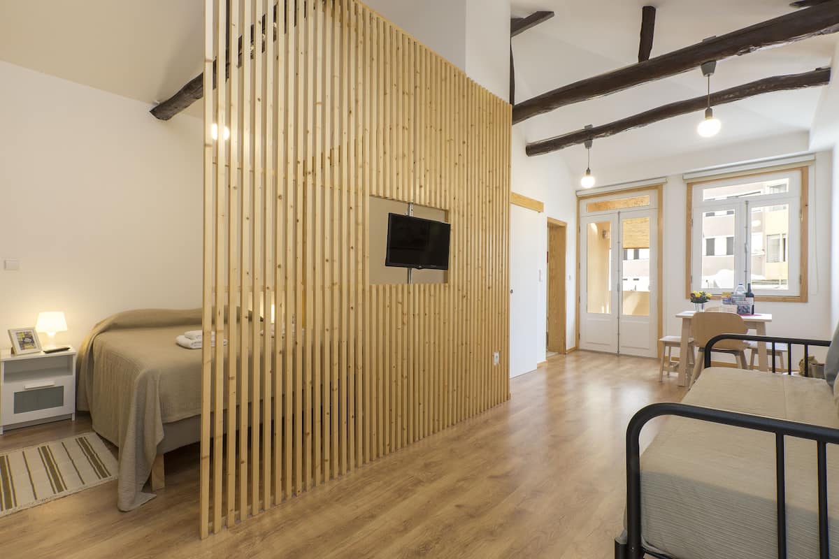 Deluxe Studio, Balcony (3rd Floor) | Living area | 24-inch LCD TV with cable channels, TV