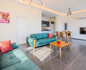 Villa, 1 Bedroom | Living area | Flat-screen TV - Villa Gelincik (Kas)