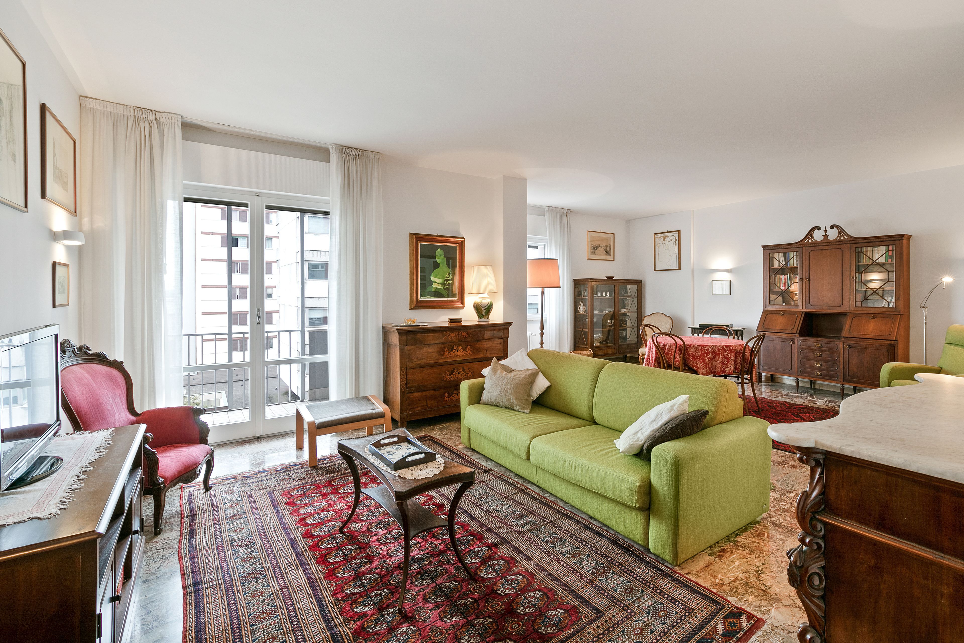 Apartment, 1 Bedroom, City View | Living area | Flat-screen TV