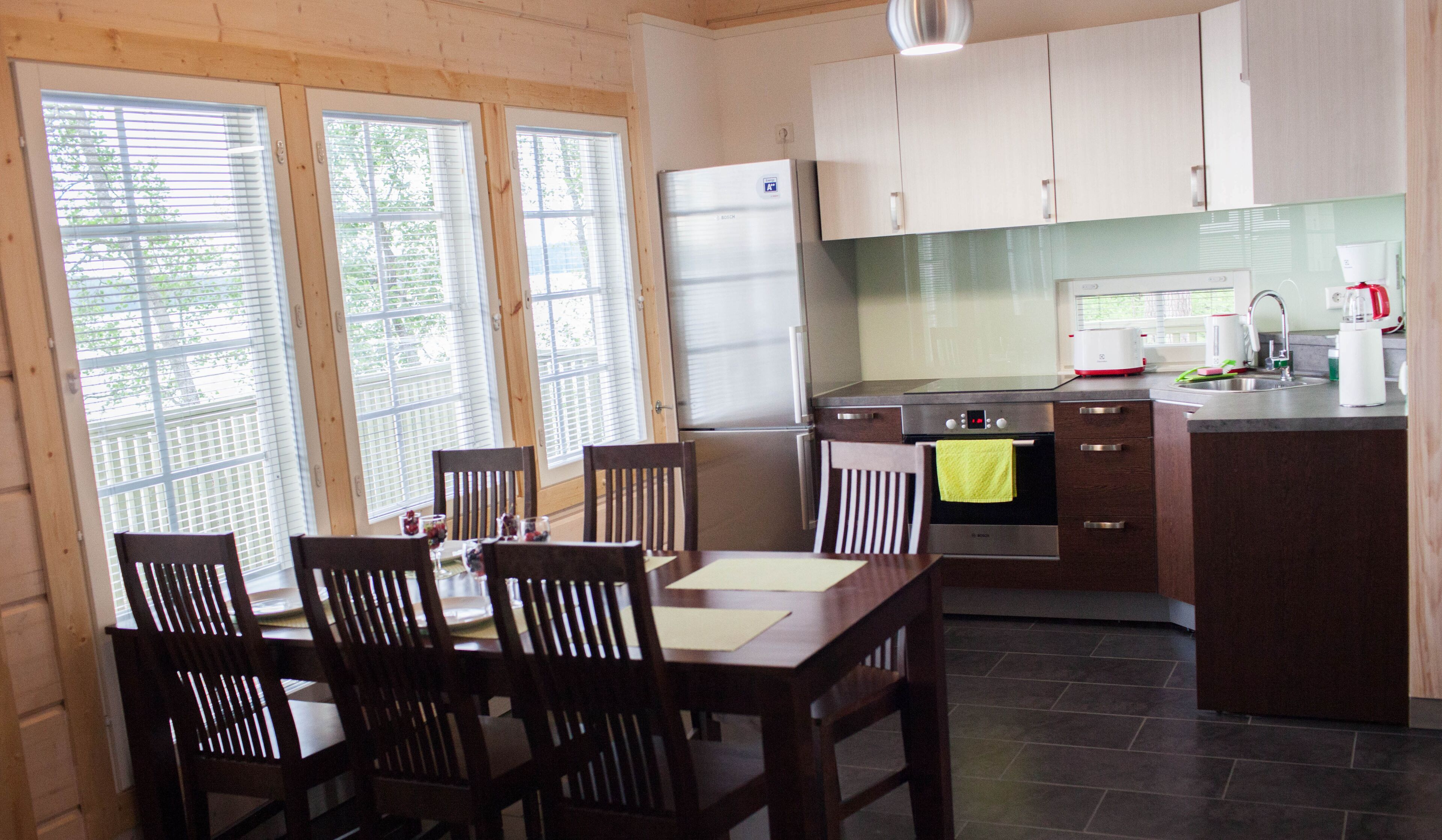 Villa Luxe, 2 chambres, sauna | Cuisine privée | Grand réfrigérateur, micro-ondes, four, plaque de cuisson