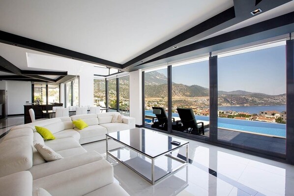 Villa, 5 Bedrooms, Private Pool | Living area | Flat-screen TV