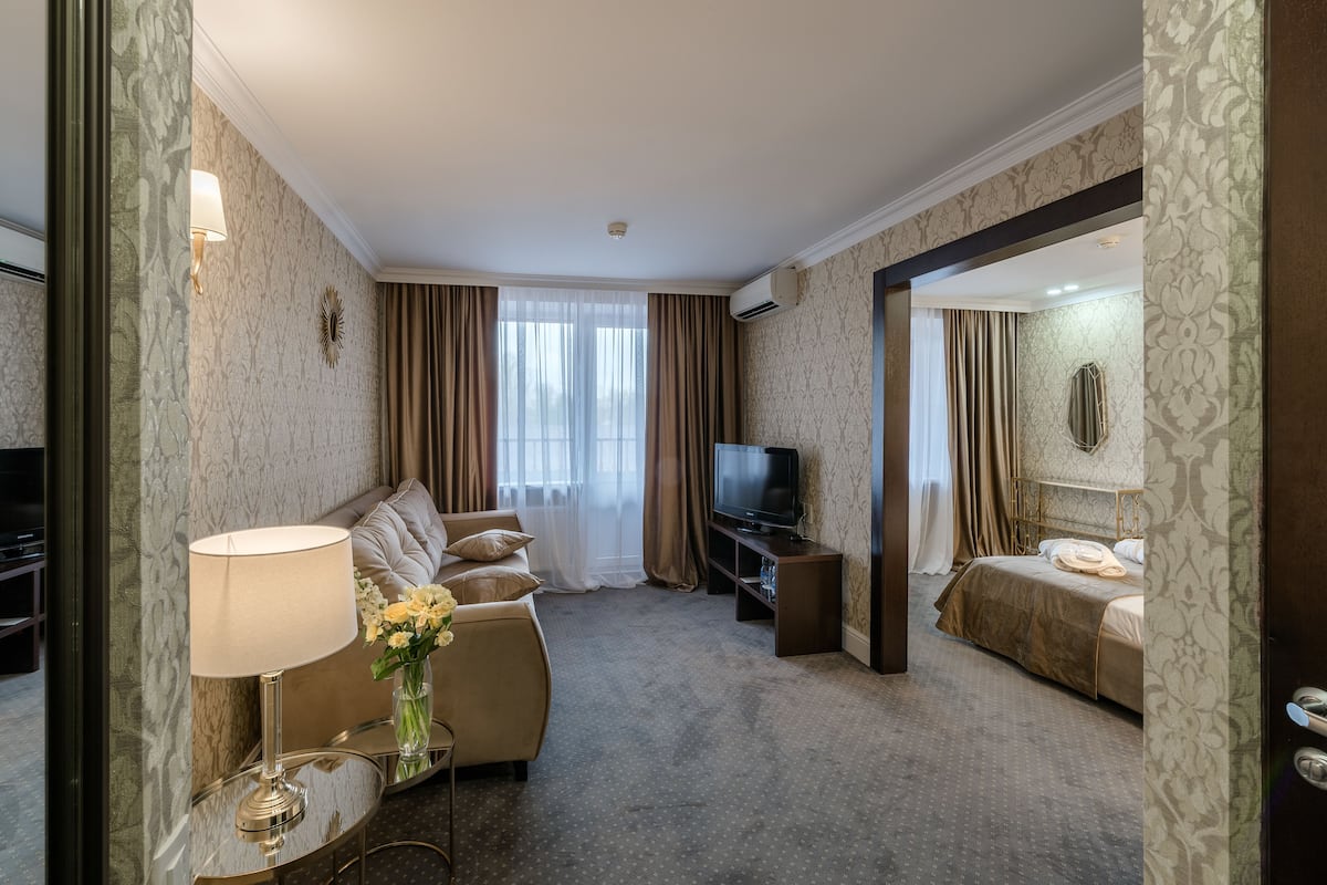 Business-Zimmer, Balkon | Zimmersafe, Verdunkelungsvorhänge, Bügeleisen/Bügelbrett