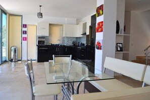 Villa, 3 Bedrooms | Private kitchen | Full-sized fridge, microwave, stovetop, cookware/dishes/utensils - Villa My (Kas)
