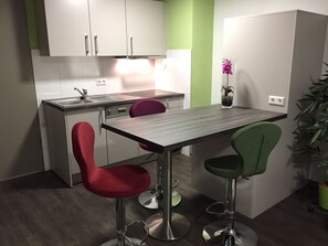 1 bedroom, laptop workspace, blackout drapes, iron/ironing board
