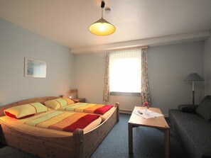 Desk, cots/infant beds, free WiFi, bed sheets