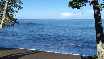 Una playa cerca, toallas de playa, pesca