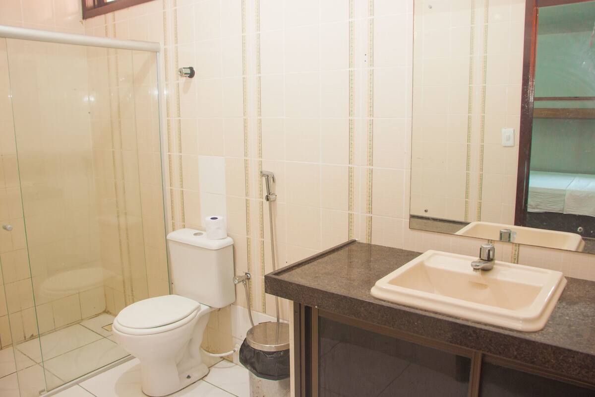 Shower, hair dryer (on request), towels
