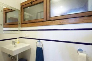 Hair dryer, bidet, towels