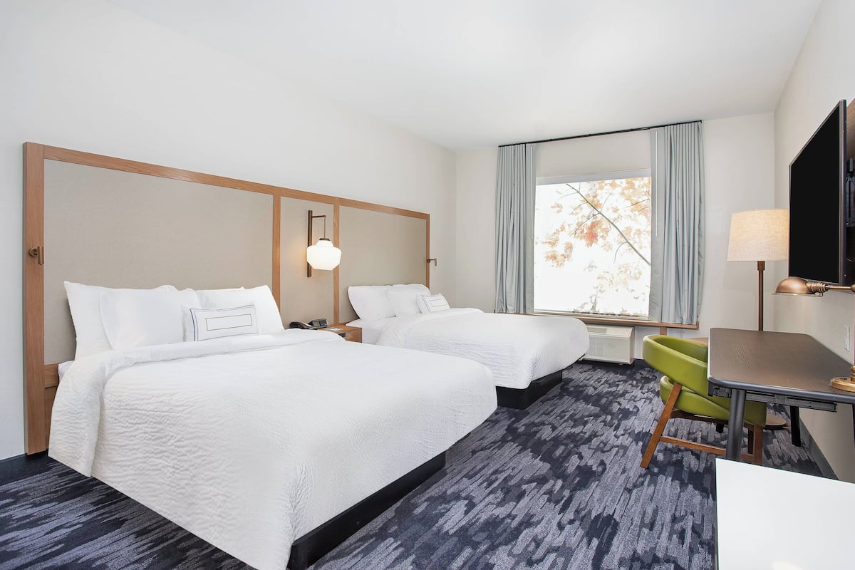 Room, 2 Queen Beds | Desk, blackout curtains, iron/ironing board, cots/infant beds