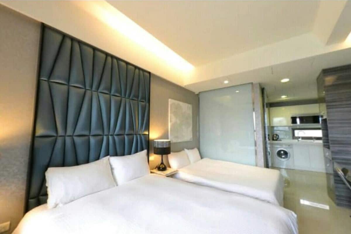 Apartamento família, 2 camas de casal, para não fumantes, vista para a cidade | Roupas de cama premium, edredons de pluma, camas com colchões pillow-top