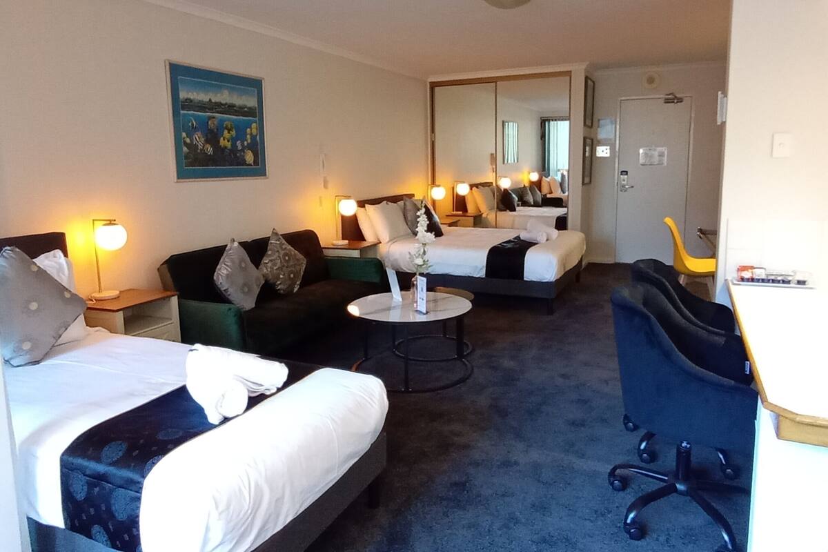 Suite estudio City | 1 dormitorio, escritorio, espacio para trabajar con un portátil