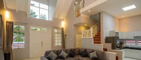 Villa, 2 Schlafzimmer, Nichtraucher | Wohnbereich | Flachbildfernseher