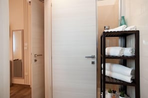 Shower, rainfall showerhead, free toiletries, hair dryer - B&B Raffaello a Mare (Montesilvano)