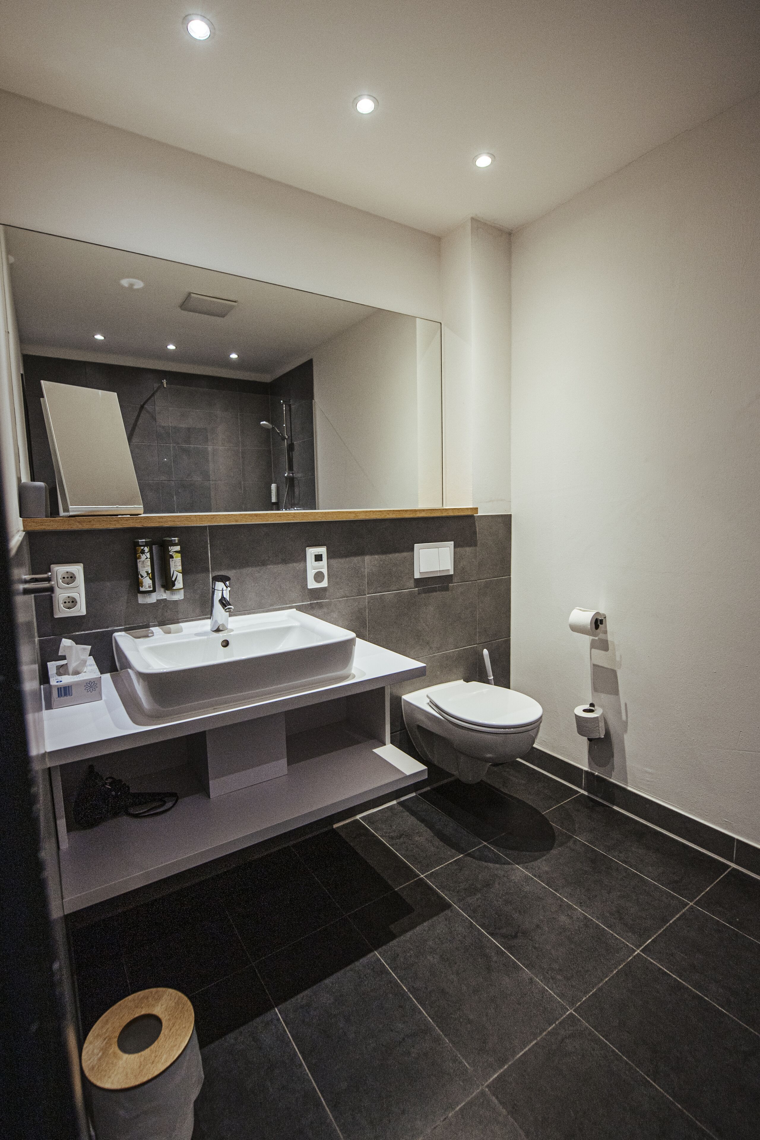 studio | bathroom | shower, free toiletries, hair dryer, towels
