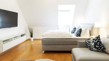 Appartement, 2 slaapkamers | Een bureau, gratis wifi, beddengoed