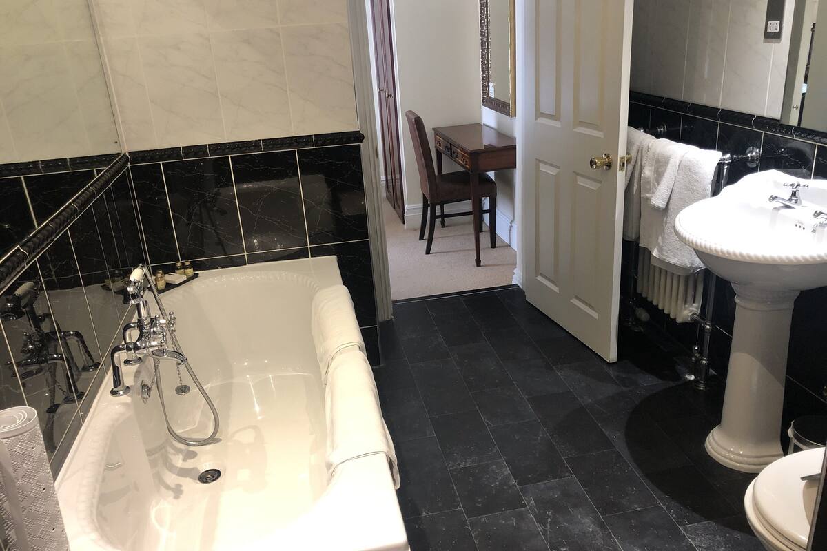 suite | bathroom | hair dryer