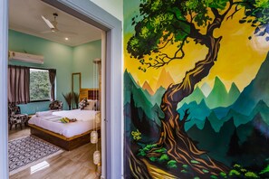 高级双人房 | 遮光窗帘、熨斗/熨板、免费 WiFi、床单